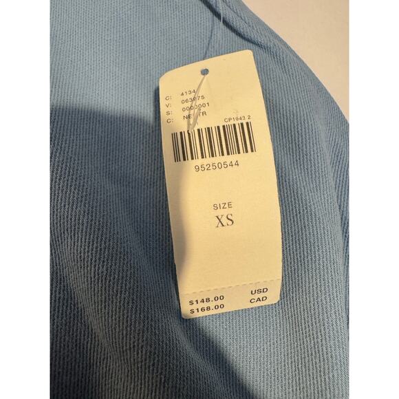 Anthropologie NWT Pilcro Sleeveless Neutral Blue Collared Romper XS - Picture 8 of 8